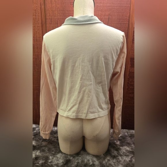 Vans Pink and Gray Cropped Polo Top - Picture 3 of 7